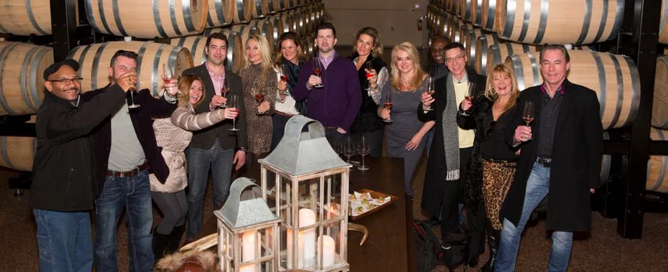 With wine maker Adam Pearce.