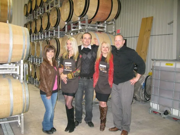 Lou and Adriana Puglisi, PondView Estate Winery and David Levy, Days of Wine and Chocolate. The Wine Ladies Wine Tour. Lou and Adriana Puglisi, PondView Estate Winery and David Levy, Days of Wine and Chocolate. The Wine Ladies Wine Tour.